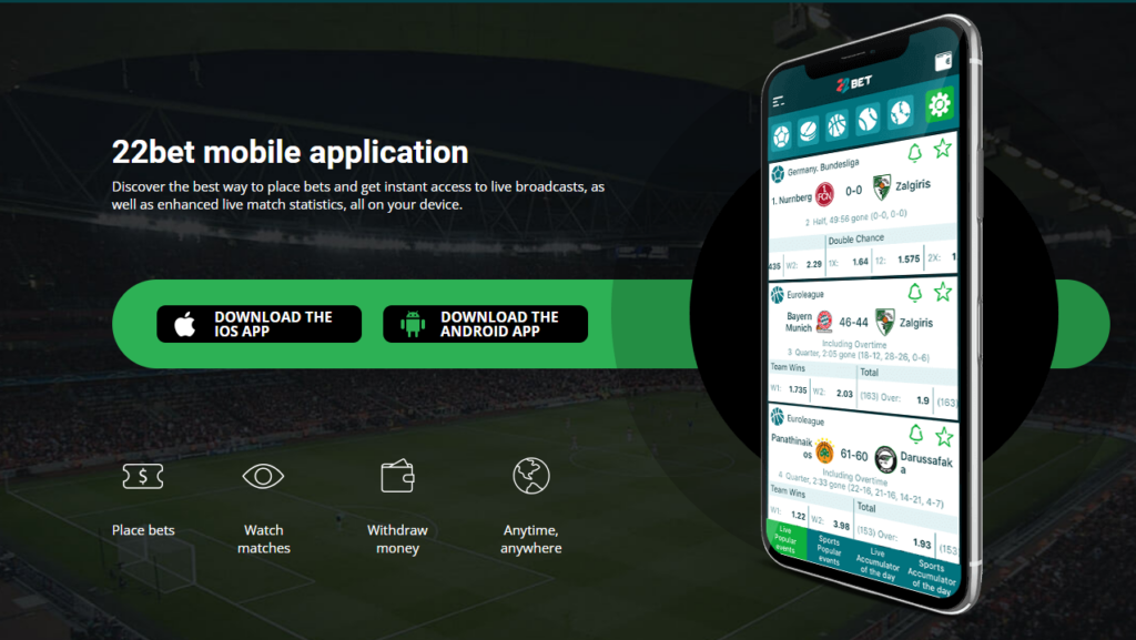 22BET mobile app